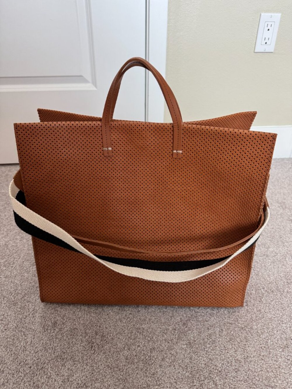 Rare Clare V. Simple Tote Cuoio Leather | NWT | Work Laptop Tote + 2 Straps